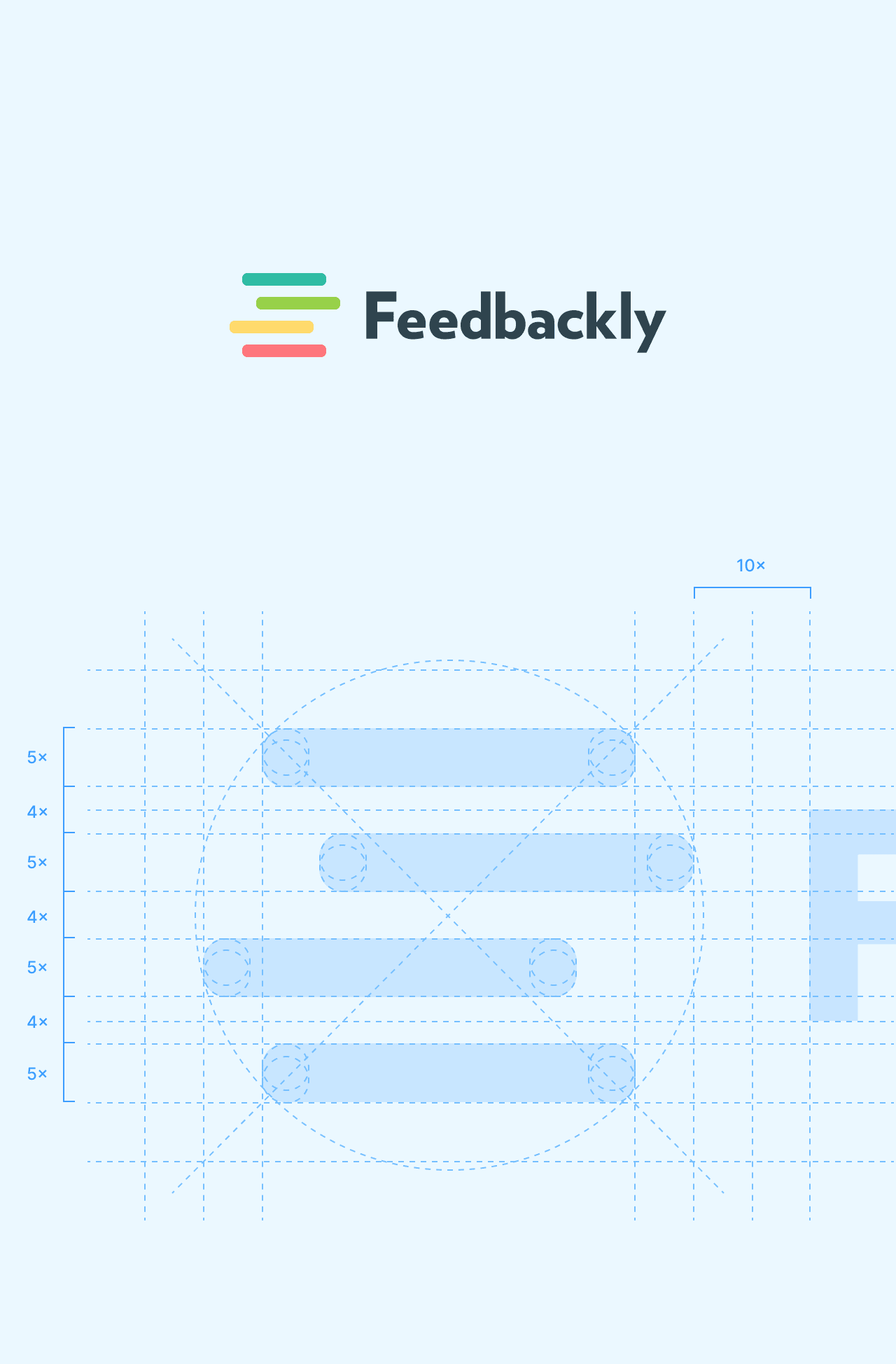 Feedbackly logo construction